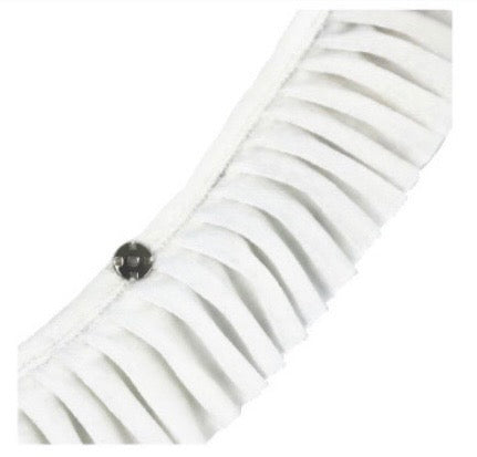 Patchy - White Long-sleeve T-shirt with White Velvet Collar