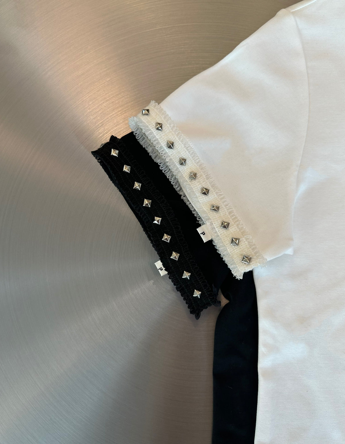 Patchy - Cotton Tee with Studded Straps