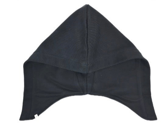 Patchy - White Cropped Hoodie with Black Hat