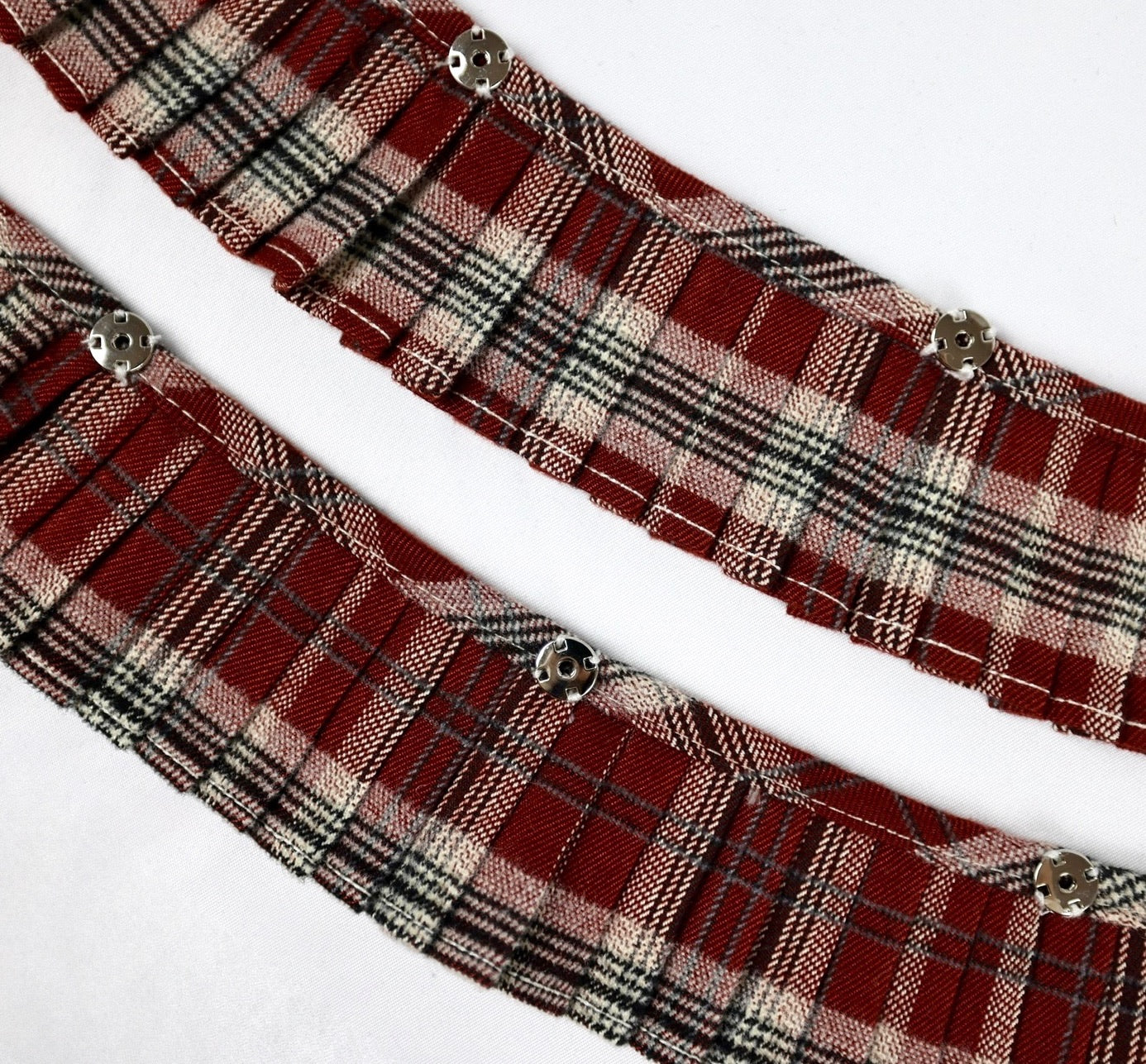Patchy - Woolen A-Line Shorts with Red Checked Strap