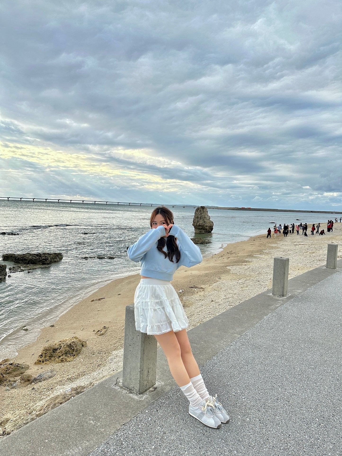 Patchy - Blue Cropped Hoodie with White Hat